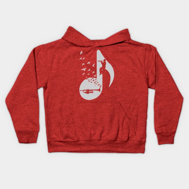 Musical note - Trumpet Kids Hoodie by barmalisiRTB